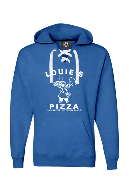 Louie's Pizza Large Logo Sport Lace Premium Hoodie - Mens