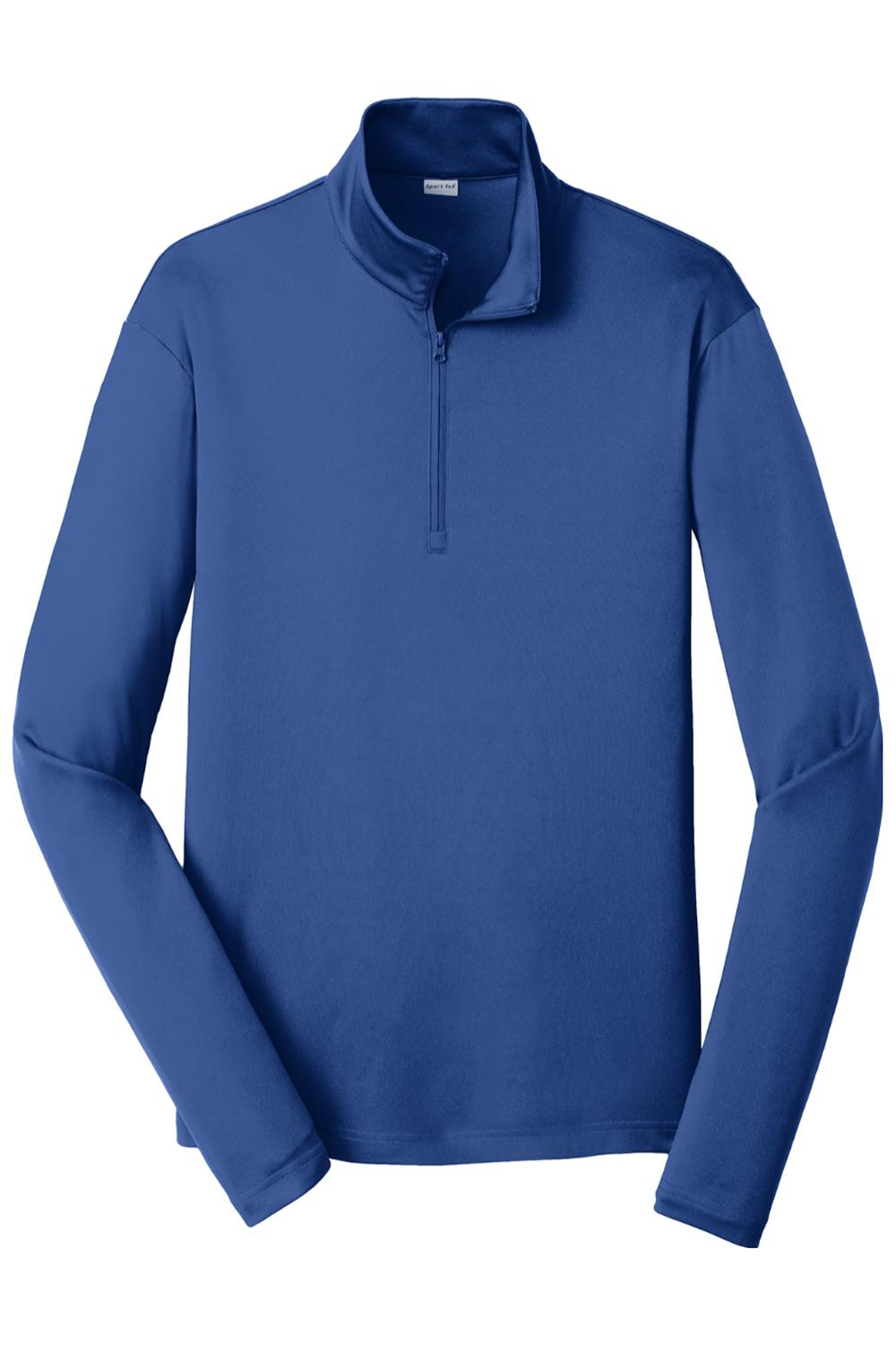 Royal blue Sport-Tek PosiCharge Competitor 1/4-zip pullover with long sleeves and a stand-up collar.
