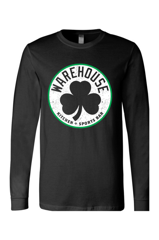 Warehouse Kitchen + Sports Bar Boston Clover Cotton Long Sleeve T-Shirt - Unisex
