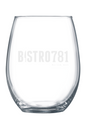 Bistro781 Engraved 15 oz. Stemless Wine Glass