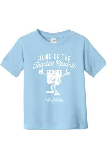 Chateau Home of the Toasted Ravioli Cotton *Spring Colors* T-Shirt - Toddler