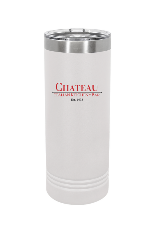 Chateau Italian Kitchen & Bar 22 oz. Skinny Tumbler with Slider Lid