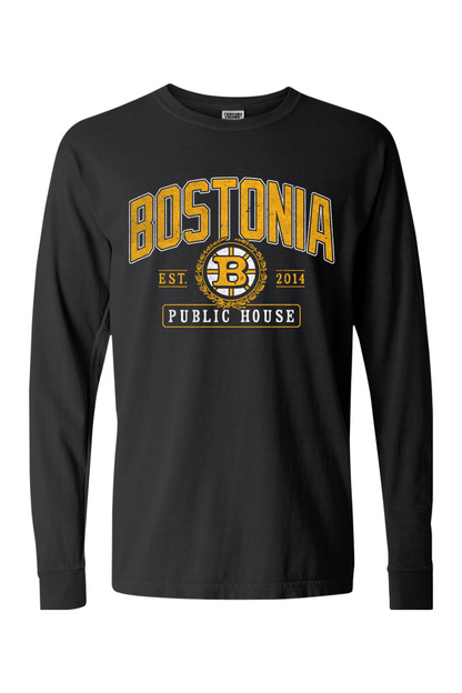 Bostonia Black & Gold Comfort Colors Long Sleeve T-Shirt - Men's