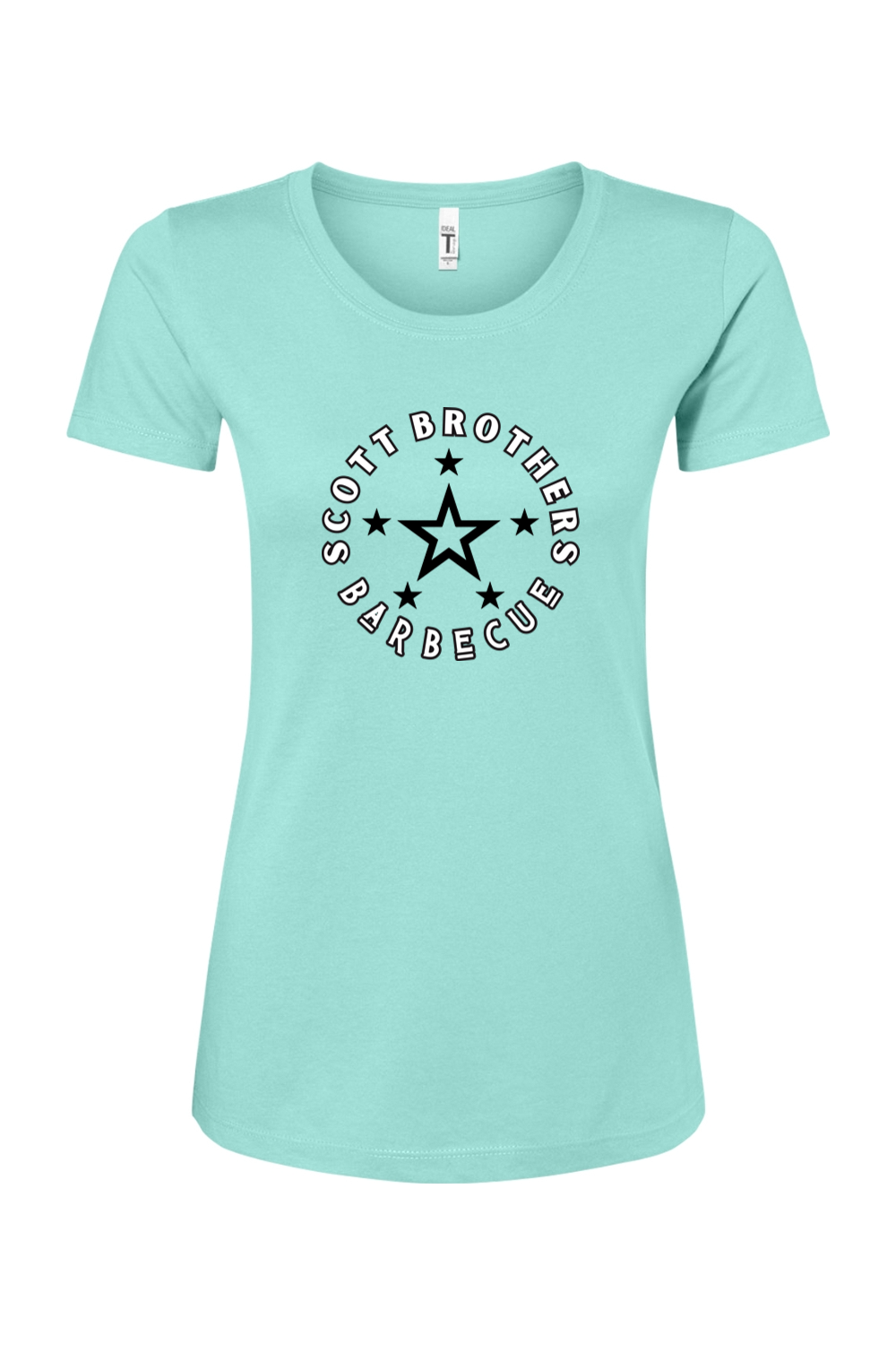 Scott Brothers Barbecue Black N' White Star Logo Cotton Tshirt - Women's