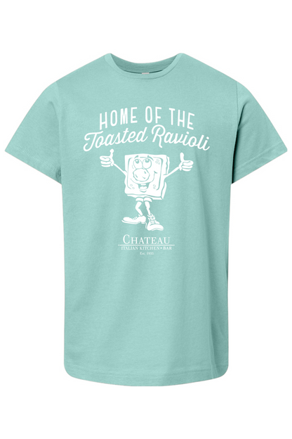 Chateau Home of the Toasted Ravioli Cotton *Spring Colors* T-Shirt - Youth