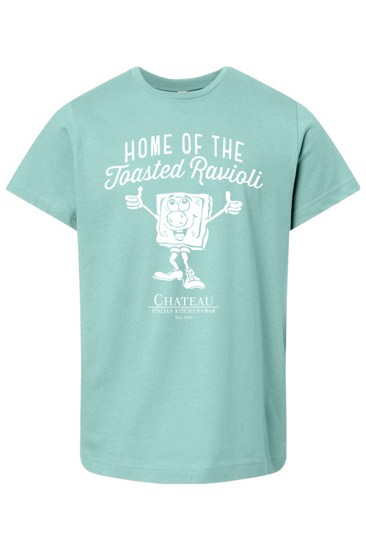 Chateau Home of the Toasted Ravioli Cotton *Spring Colors* T-Shirt - Youth