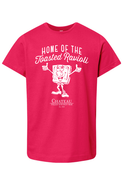 Chateau Home of the Toasted Ravioli Cotton *Spring Colors* T-Shirt - Youth