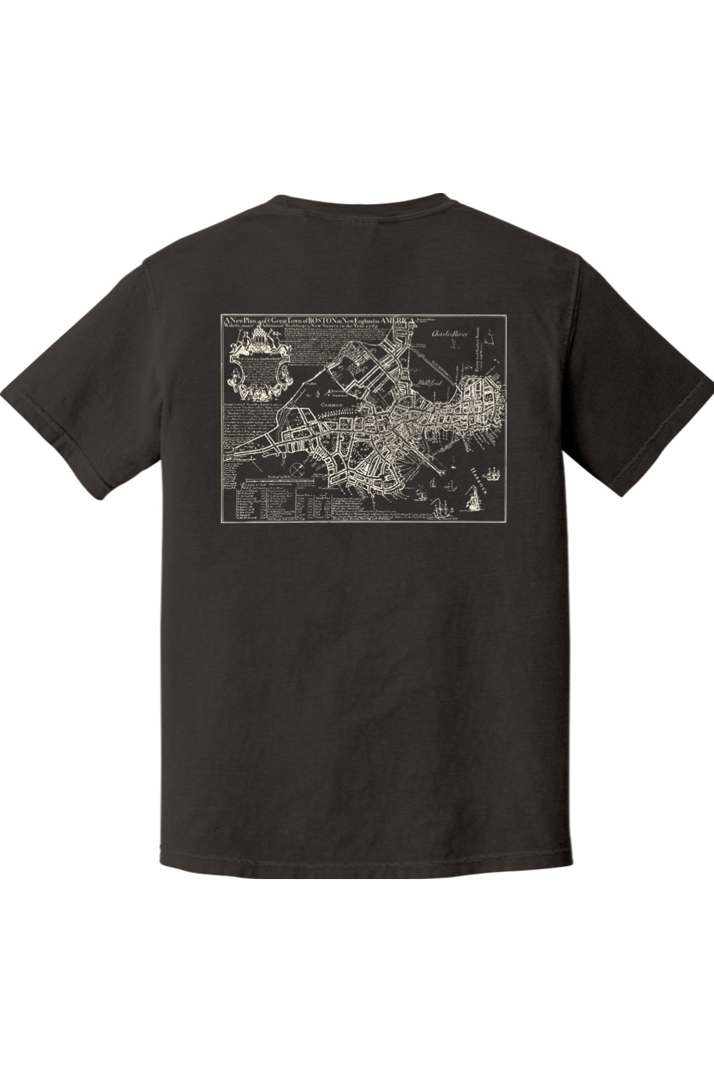 Bostonia Map Comfort Colors Short Sleeve Shirt - Men's