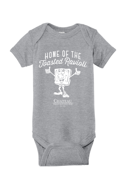 Chateau Home of the Toasted Ravioli Cotton *Spring Colors* Onesie - Infant