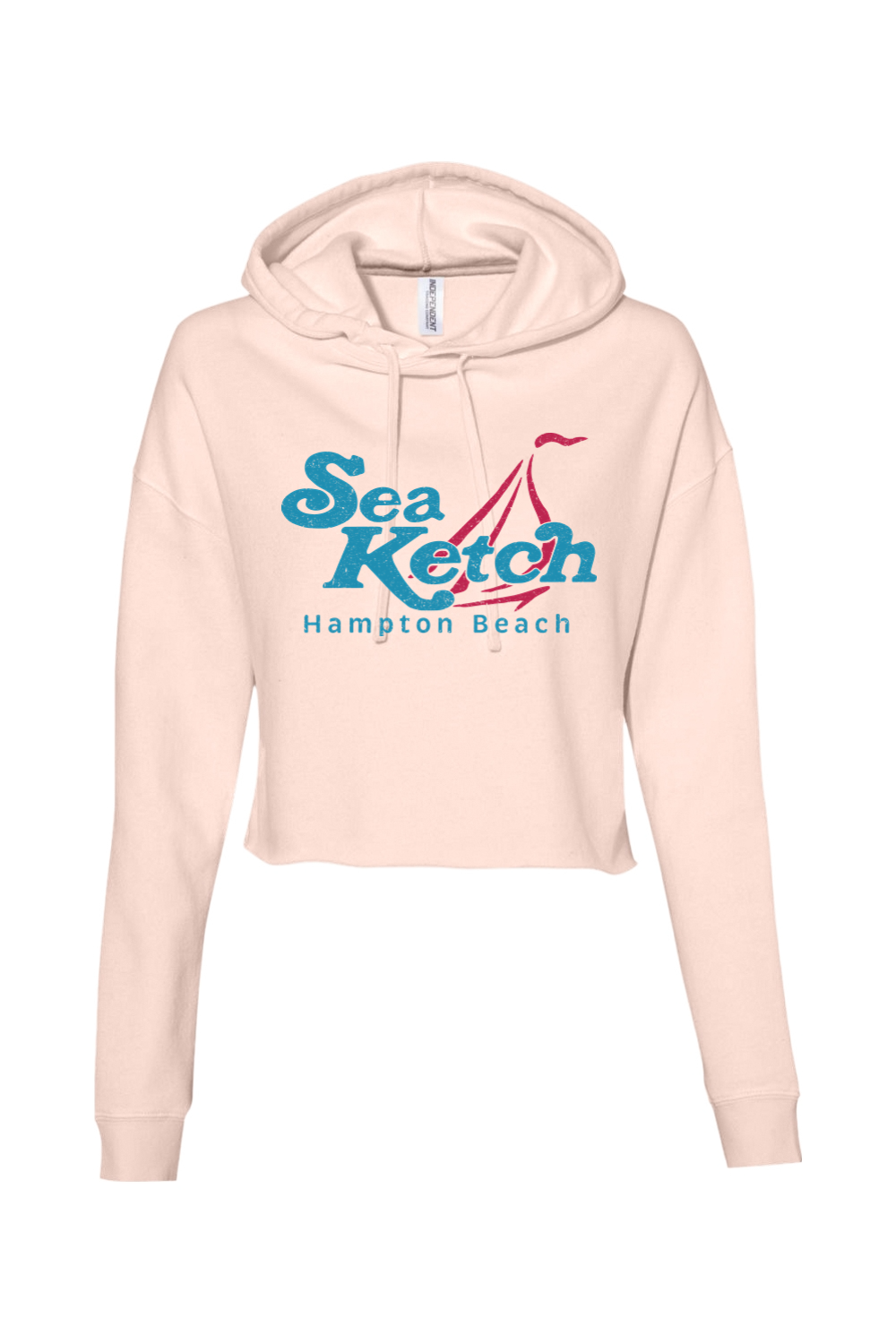 Sea Ketch Full Sail Women’s Lightweight Cropped Hooded Sweatshirt