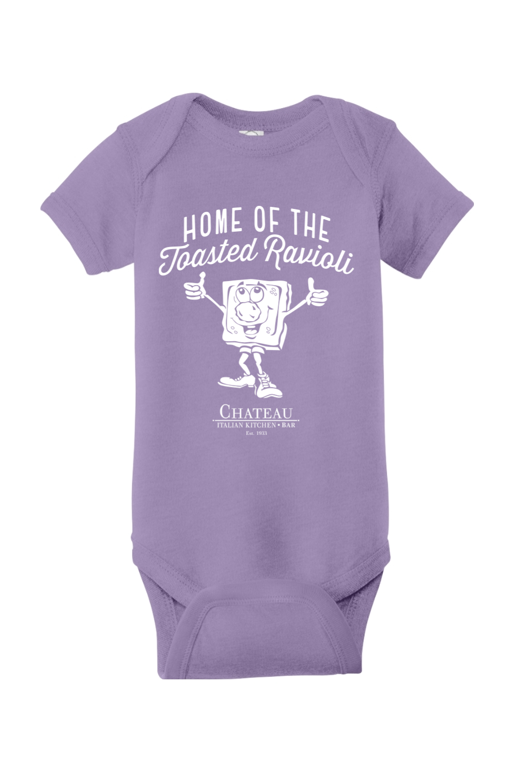 Chateau Home of the Toasted Ravioli Cotton *Spring Colors* Onesie - Infant