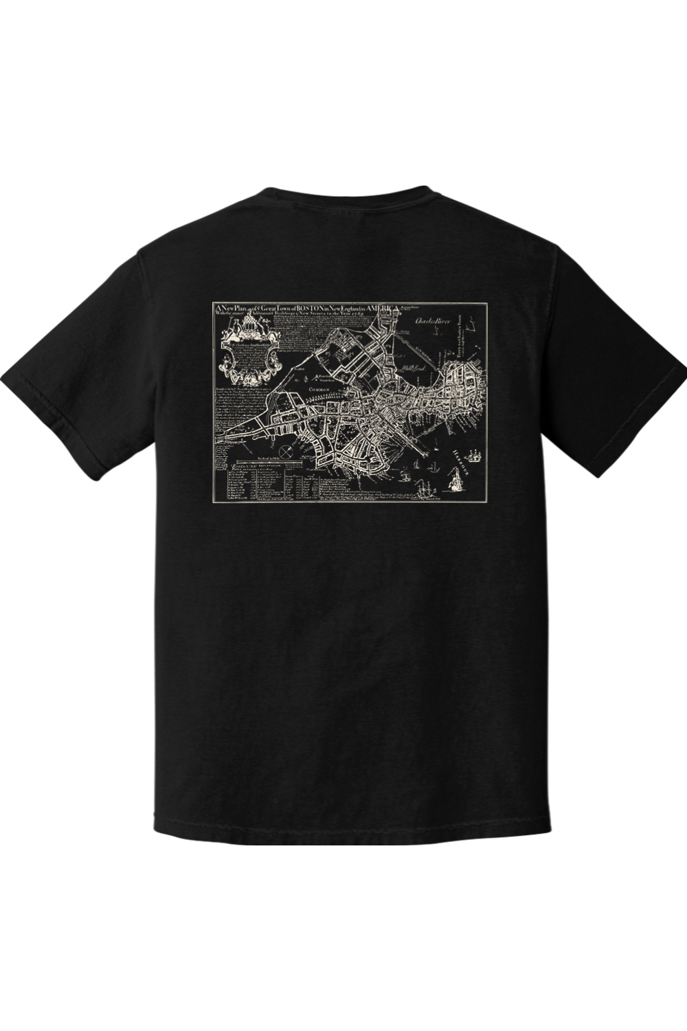 Bostonia Map Comfort Colors Short Sleeve Shirt - Men's