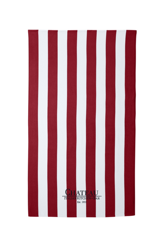 Chateau Italian Kitchen + Bar Cabana Stripe Beach Towel