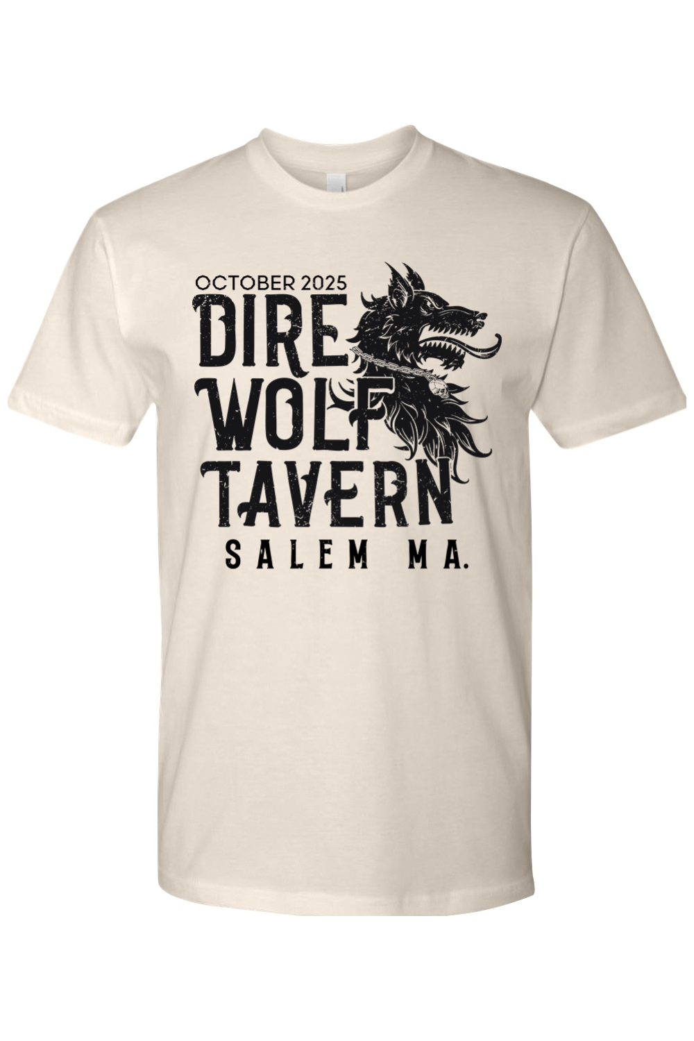 Dire Wolf Skull Chain October 2025 100% Cotton T-Shirt - Mens