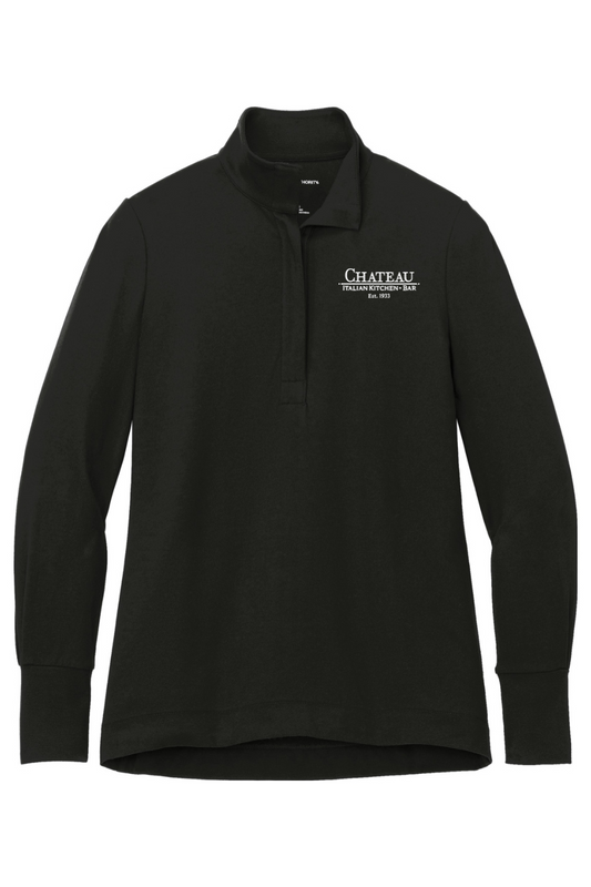 Chateau Italian Kitchen & Bar Embroidered Fairway Stretch 1/4-Zip - Women's