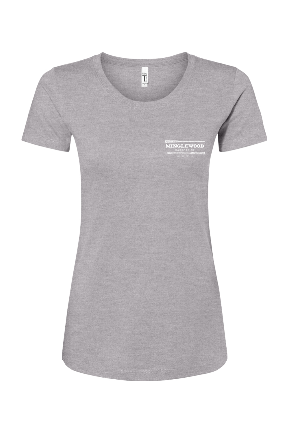 Staff Uniform - Minglewood White Logo Left Chest Women's Cotton Blend T-Shirt