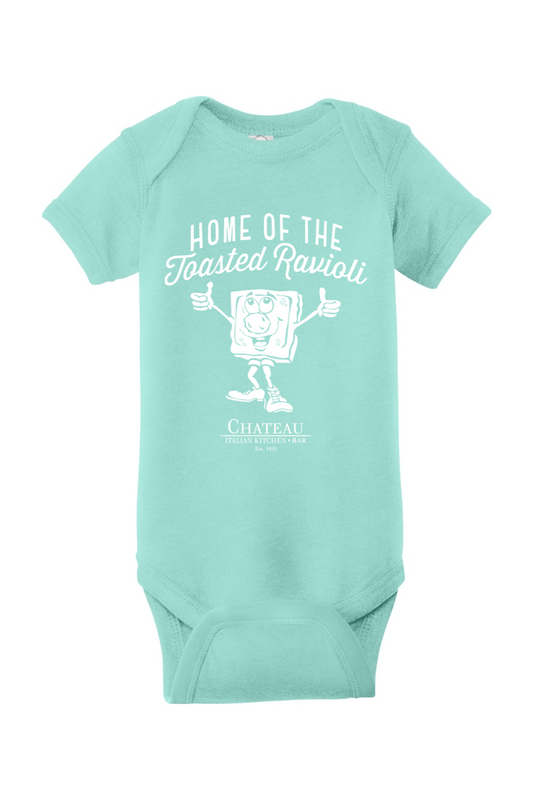 Chateau Home of the Toasted Ravioli Cotton *Spring Colors* Onesie - Infant