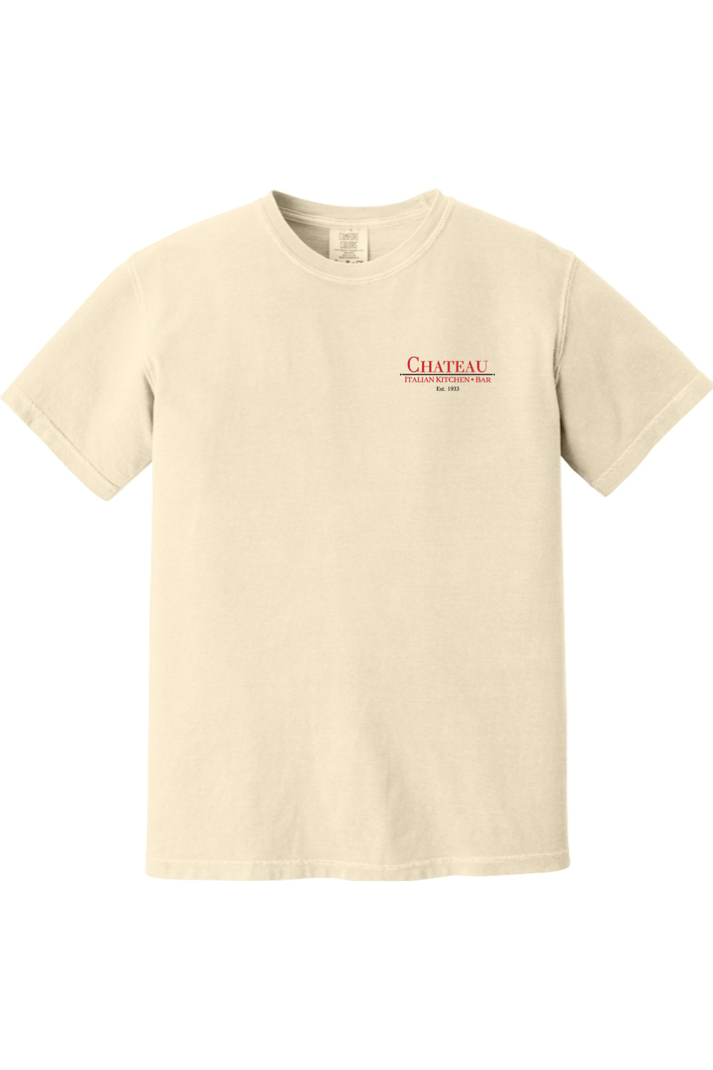 Chateau Italian Kitchen & Bar Small Logo Comfort Colors T-Shirt - Unisex Adult