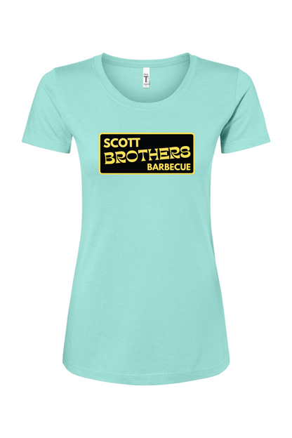 Scott Brothers Barbecue Black N' Gold Logo Cotton T-Shirt - Women's