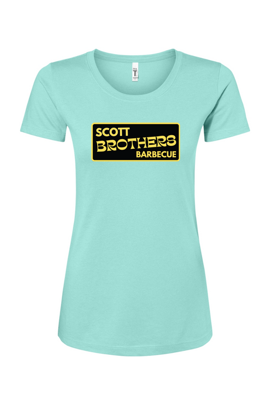 Scott Brothers Barbecue Black N' Gold Logo Cotton T-Shirt - Women's