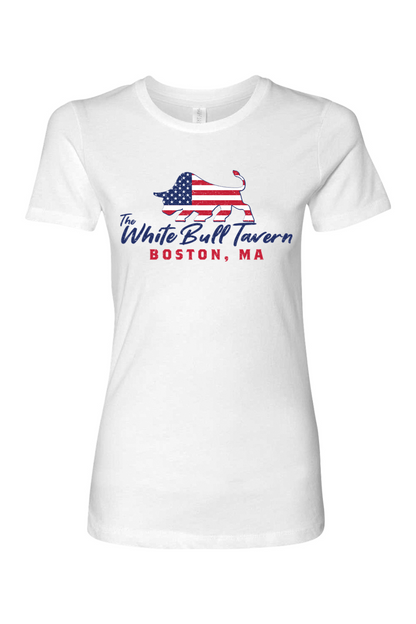 White Bull Tavern USA Cotton T-Shirt - Women's