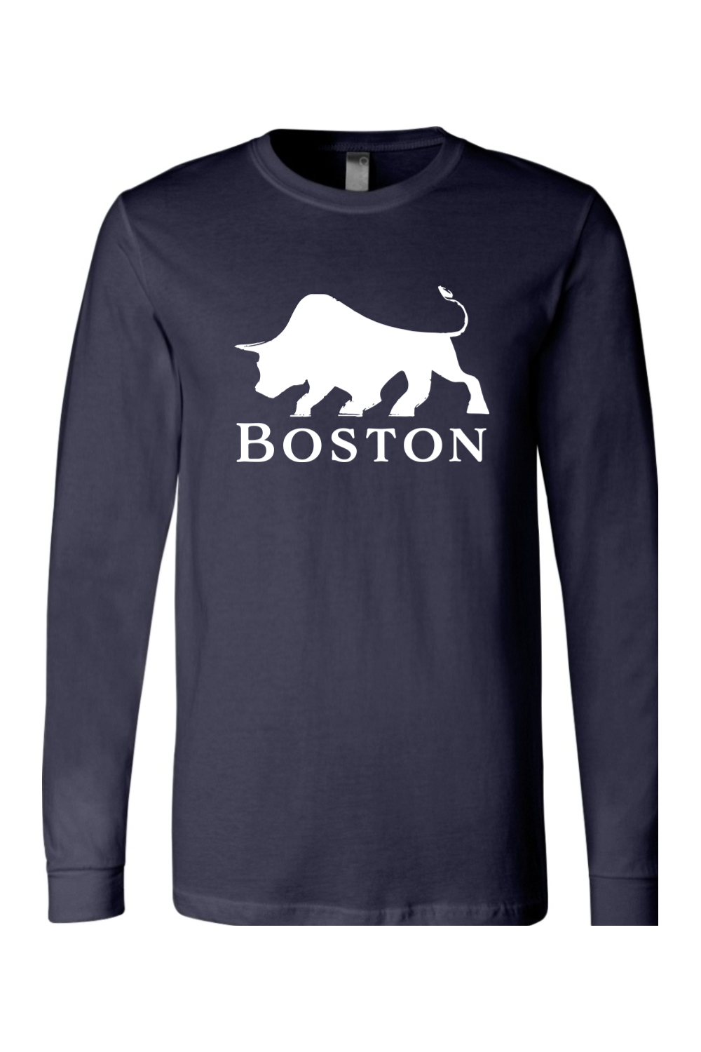 White Bull Boston Long Sleeve Cotton T-Shirt - Unisex