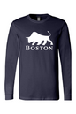 White Bull Boston Long Sleeve Cotton T-Shirt - Unisex