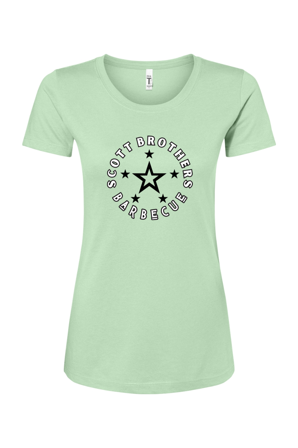 Scott Brothers Barbecue Black N' White Star Logo Cotton Tshirt - Women's