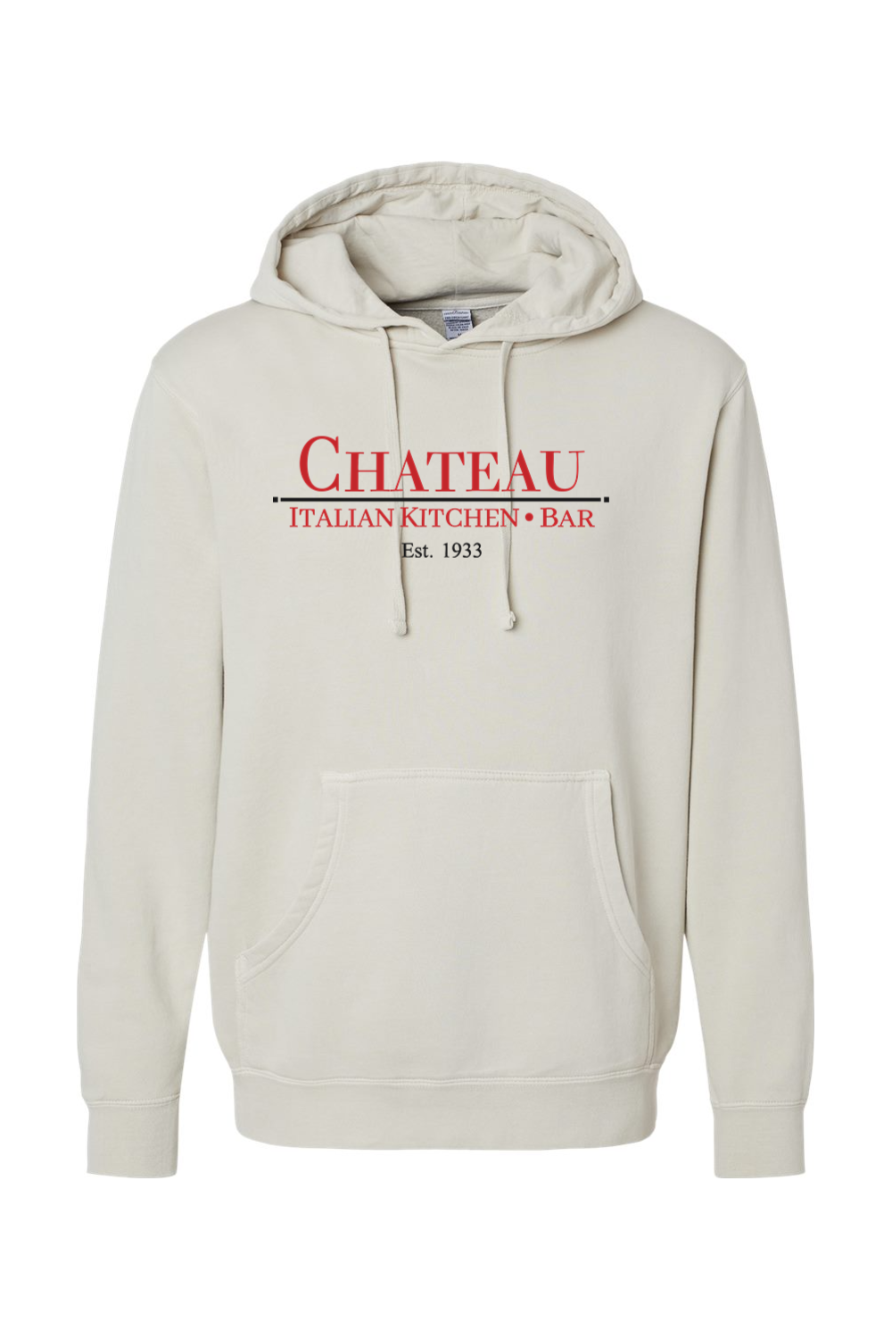 Chateau Italian Kitchen & Bar Large Logo Pigment-Dyed Hoodie - Unisex Adult