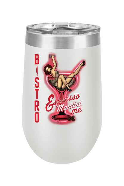 Bistro Espresso Martini Me 16oz Stemless Wine Glass