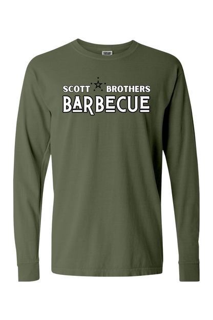 Scott Brothers Barbecue Black N' White Logo Comfort Colors Long Sleeve T-Shirt - Unisex