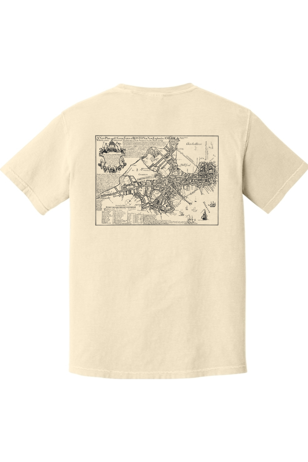 Bostonia Map Comfort Colors Short Sleeve Shirt - Men's