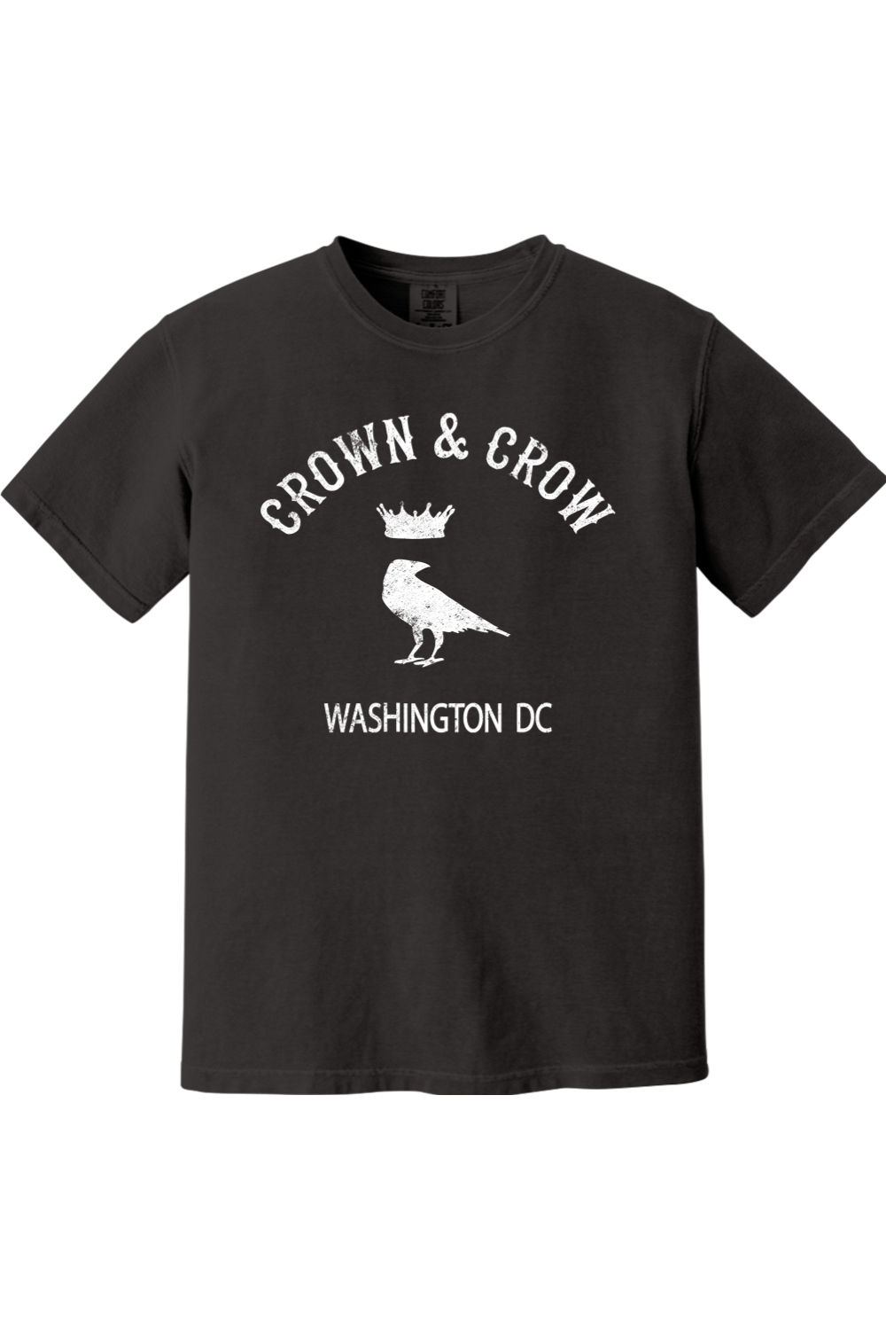 Crown & Crow in White Unisex Garment-Dyed T-shirt