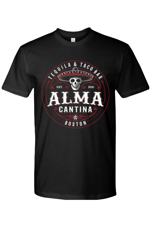 Alma Cantina Unisex Graphic T-Shirt - Classic Logo Front