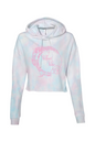Velvet Vine Pink & Tie Dye Lightweight Crop Hoodie  - Women's