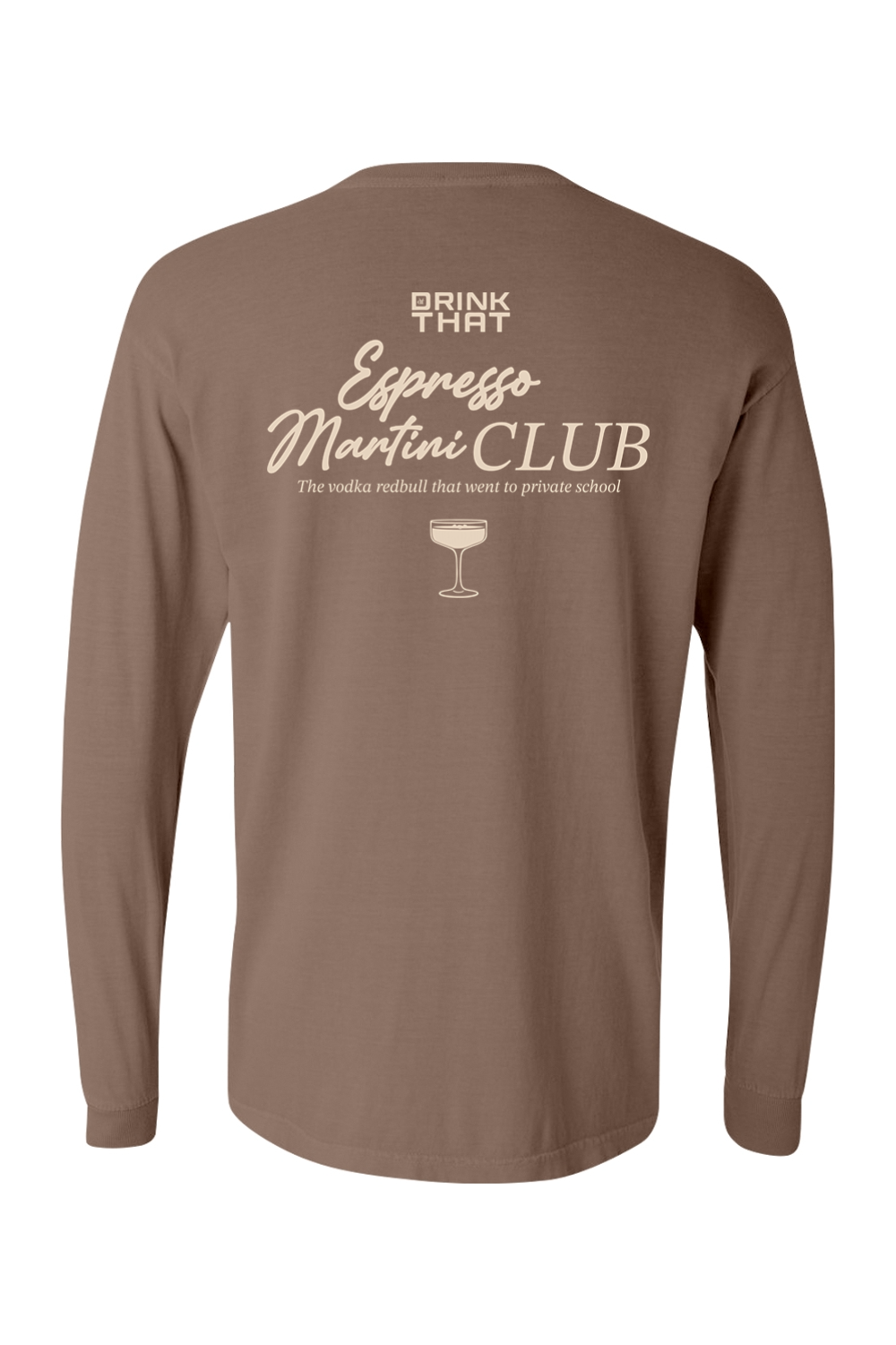 Drink That Espresso Martini Club Comfort Colors Long Sleeve T-Shirt - Mens