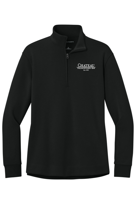 Chateau Embroidered Logo Double Pique 1/4-Zip - Women's