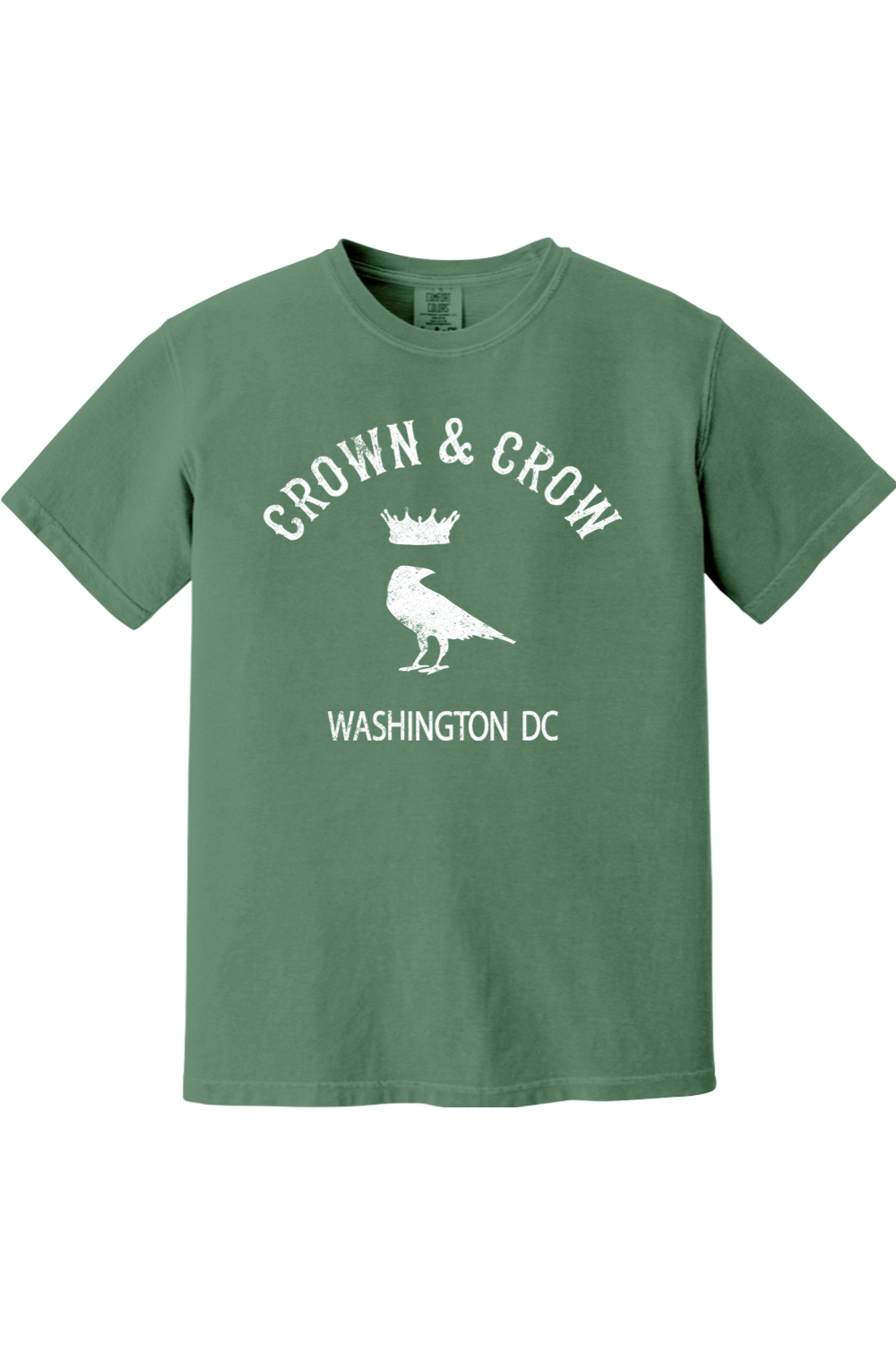 Crown & Crow in White Unisex Garment-Dyed T-shirt