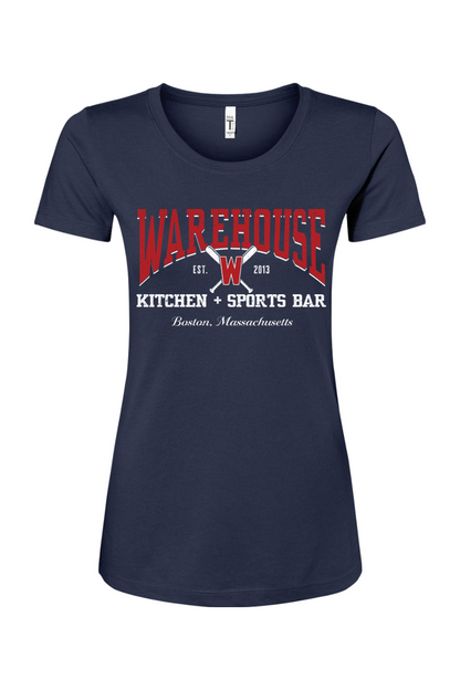 Warehouse Kitchen + Sports Bar Baseball Cotton Blend T-Shirt - Women's