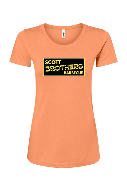 Scott Brothers Barbecue Black N' Gold Logo Cotton T-Shirt - Women's