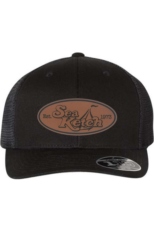 Sea Ketch Leather Patch Flexfit 110 Mesh-Back Cap