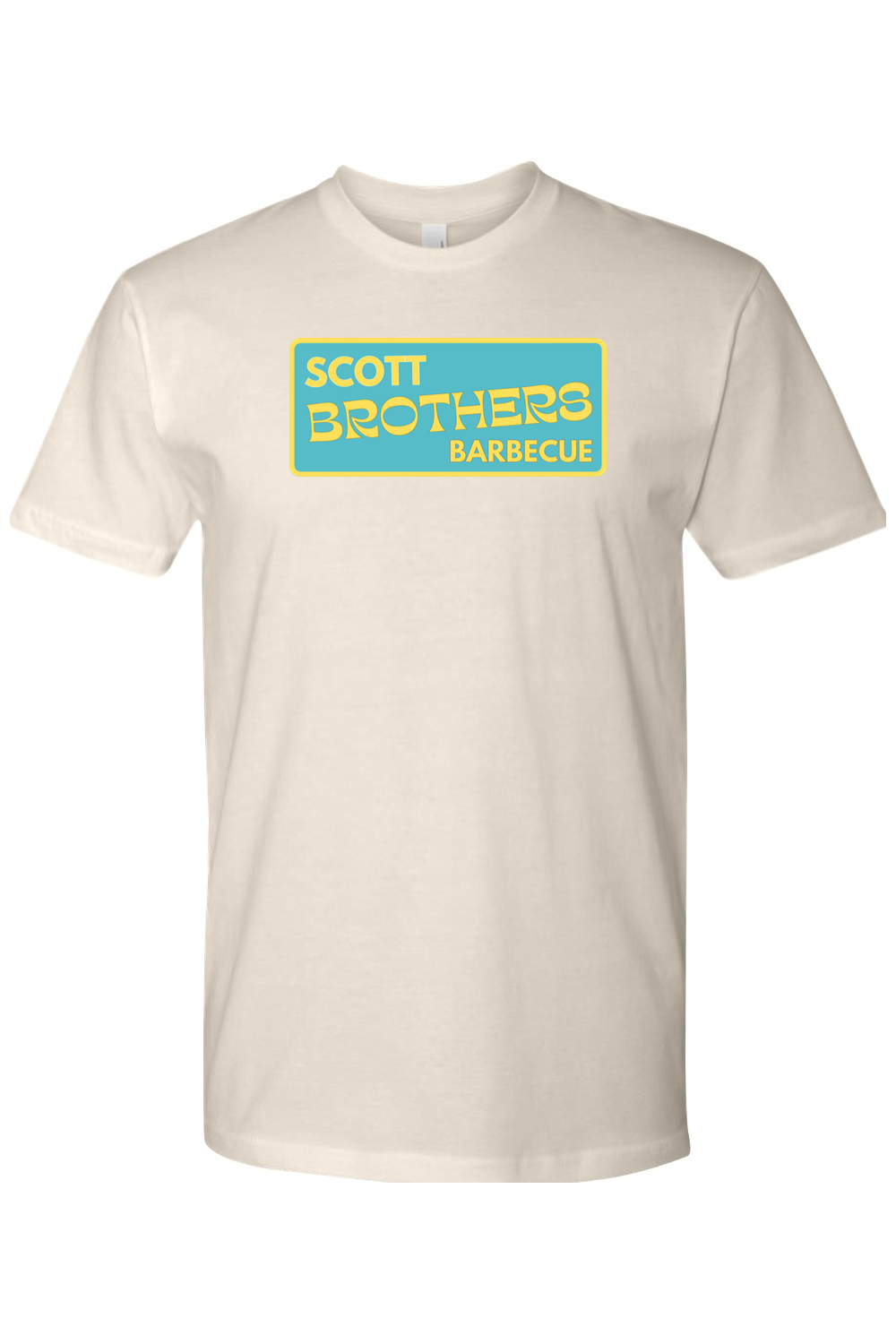 Scott Brothers Barbecue Yellow/Teal Logo Cotton Tshirt - Unisex