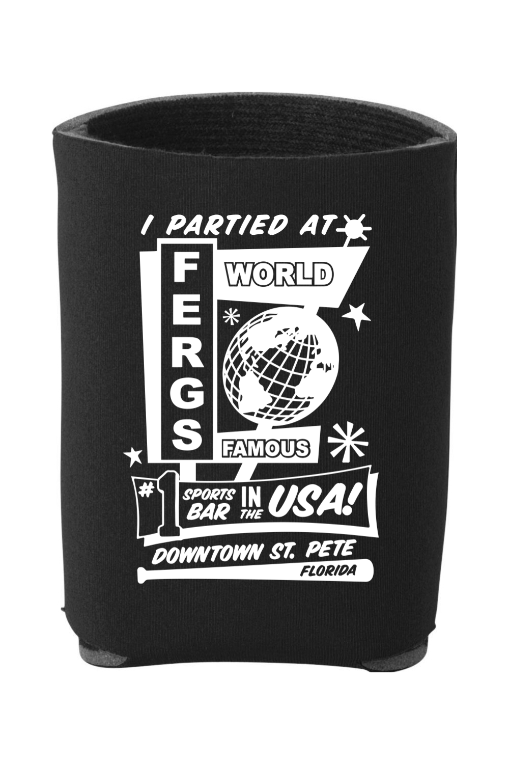 I Partied at Ferg's Insulated Can Cooler