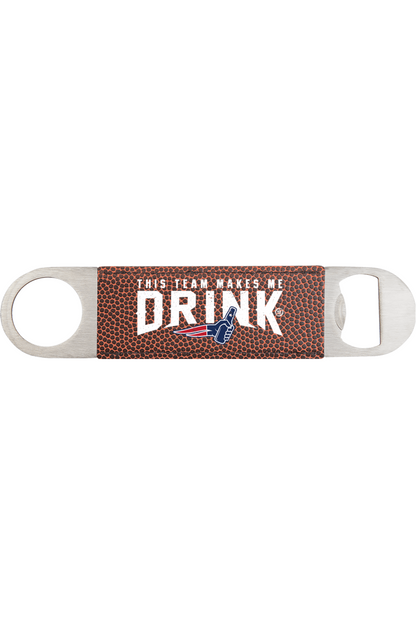 My Team Makes Me Drink Football Leatherette Bottle Opener