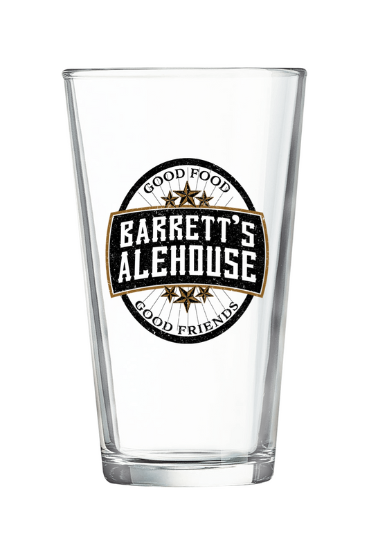 Barrett's Good Food, Good Friends Pint Glass - 16oz.