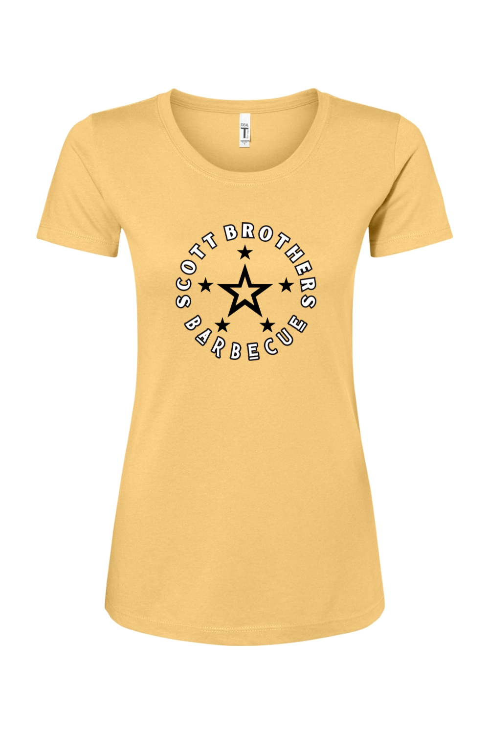 Scott Brothers Barbecue Black N' White Star Logo Cotton Tshirt - Women's