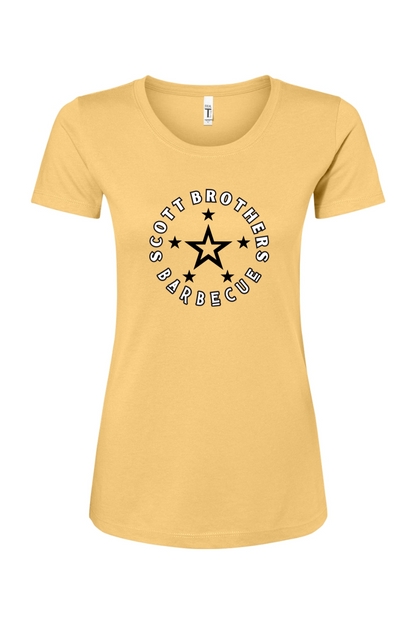 Scott Brothers Barbecue Black N' White Star Logo Cotton Tshirt - Women's