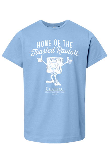 Chateau Home of the Toasted Ravioli Cotton *Spring Colors* T-Shirt - Youth