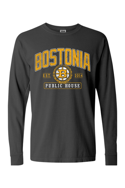 Bostonia Black & Gold Comfort Colors Long Sleeve T-Shirt - Men's