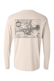 Bostonia Map Comfort Colors Long Sleeve T-Shirt - Men's